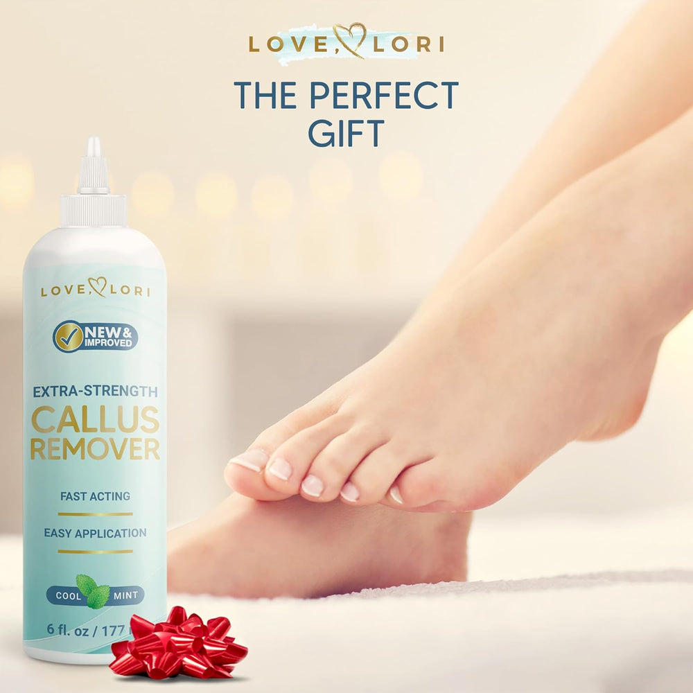 LOVE, LORI Callus Remover for Feet (Extra Strength) Foot Scrubber Dead Skin Callus Gel - Professional Pedicure Feet Scraper Spa Essential, 6oz