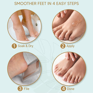 LOVE, LORI Foot Scrubber File & Callus Remover Gel Bundle - Feet Scrubber Dead Skin - Foot Spa Kit